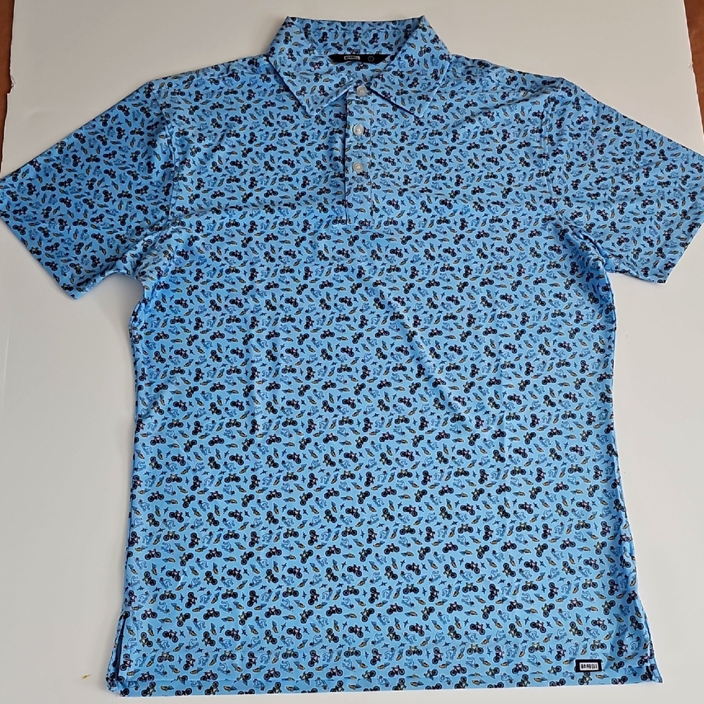 Barbell Apparel Performance Print Polo, Size L